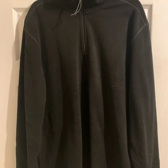 Men’s Half Zip pullover All Black - Picture 4 of 7